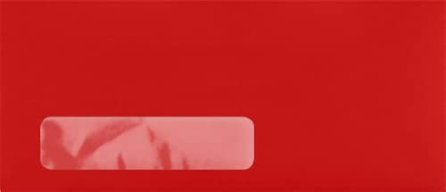 10 מעטפות חלונות-אדום רובי / מושלם לבדיקות, חשבוניות, נייר מכתבים | מכתבים, הצהרות / לוקס-4860-18-1 מ